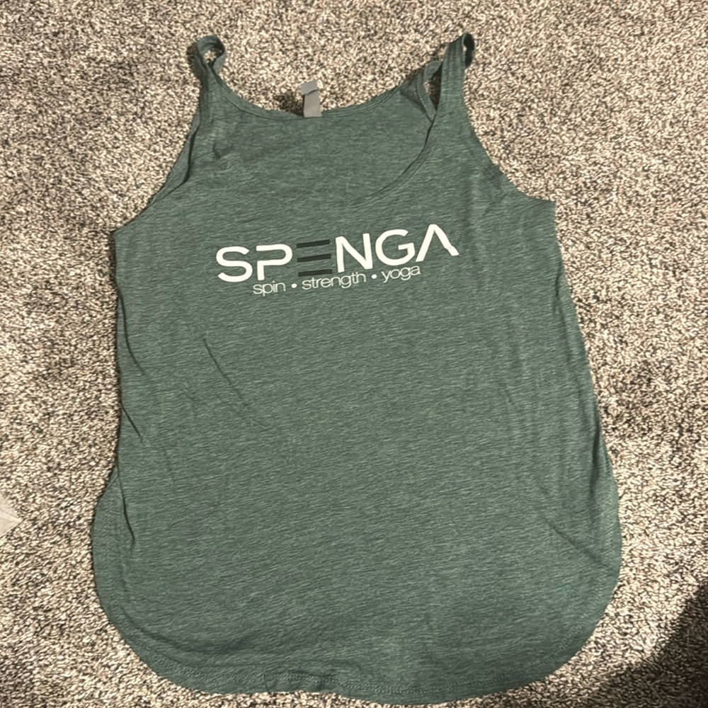 SPENGA spin strength yoga - Heather green tank - small